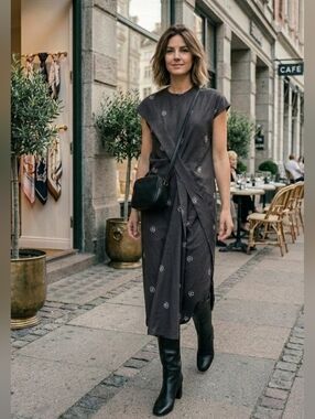 Roucha | Asymmetrical Dress and Raw Edge Detail